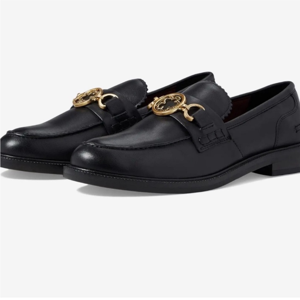 Ted Baker London Black Loafers With Gold Accent Drayanu Magnolia Loafer